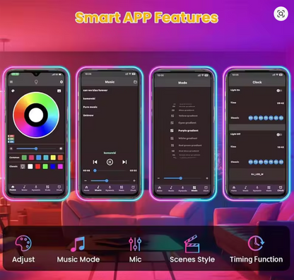 Tira LED multicolor sensor MUSIC + APP